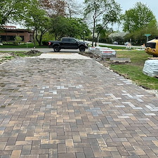 Unilock-Hollandstone-Premier-Permeable-Paver-Driveway-Installation-in-Aurora-IL 1