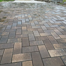 Unilock-Hollandstone-Premier-Permeable-Paver-Driveway-Installation-in-Aurora-IL 3